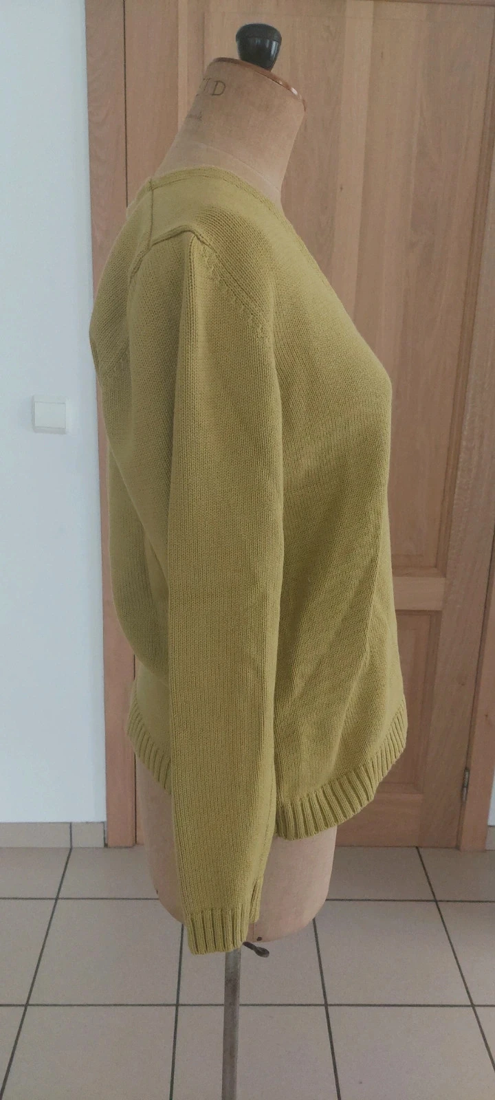 Pull cache-coeur Touch Down vert olive - Taille L – photo 2